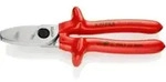 KNIPEX 95 17 200 Kabelschere mit Doppelschneide tauchisoliert, VDE-gepr&uuml;ft verchromt