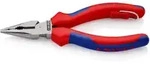KNIPEX 08 22 145 T Spitz-Kombizange mit Befestigungs&ouml;se schwarz atramentiert 145 mm
