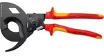 KNIPEX 95 36 320 Kabelschneider (Ratschenprinzip, Dreigang) isoliert mit