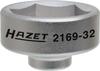 HAZET Ölfilter-Schlüssel 2169-32 Vierkant hohl 10 mm (3/8 Zoll) Außen-Sechskant