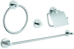 Grohe Bad-Set Essentials Chrom, 4 in 1, verdeckte Befestigung