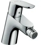 hansgrohe Bidet-Einhebelmischer Focus mit Push-Open-Ablaufgarnitur, chrom