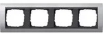 Gira Abdeckrahmen 4f. alu f.anth.ZL,bruchsich. 021406