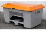 CEMO Streugutbeh&auml;lter Plus3 400 Liter unterfahrbar mit Entnahme grau/orange