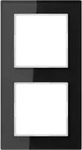 Jung Glasrahmen 2-fach sw waage/senkrecht AC 582 GL