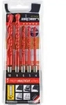 Alpen Hartmetall-Mehrzweck-Bitbohrer-Satz, 1/4 Zoll (E 6,3), Bohrer-⌀: 4-10 mm