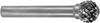 RUKO Frässtift Form D KUD D 6mm Kopflänge 5mm Schaftdurchmesser 6mm HM Verz.KVZ 4