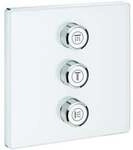 Grohe Fertigset Grohtherm Smartcontrol moon white, eckig, UP-Ventil 3-fach