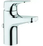 Grohe Waschtisch-Einhebelmischer BauFlow S, chr, m Ablaufgarnitur aus Kunststoff