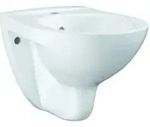 Grohe Wandbidet Bau Keramik alpinwei&szlig;, 1 Hahnloch mit &Uuml;berlauf