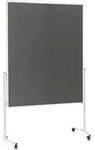 Magnetoplan Moderationstafel mit wei&szlig;em Rahmen, einteilig, Filz grau, 1200 x 1500 mm
