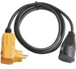 Schutzadapterkabel FI IP44 2m schwarz H07RN-F 3G1,5