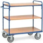 fetra Etagenwagen 8100, Tragkraft 500kg, TPE-Reifen, 1 fester und 2...