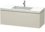 Duravit Waschtischunterschrank c-bonded L-Cube 120x48cm, 1 HL, Tau ma, 1 Ausz.,
