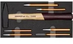 Gedore red Hammer- und Mei&szlig;elsatz, Set 7-teilig, gef&uuml;llt, Werkzeug f&uuml;r...