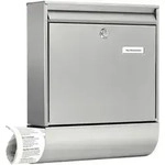 Briefkasten Borkum-Set 38770 Ni H.422mm B.362mm T.100mm VA DIN C4 BURG-W&Auml;CHTER