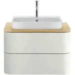 Duravit Aufsatzwaschtisch Happy D.2 Plus 50x40cm, geschli., m HL, &Uuml;L, HLB, wei&szlig;