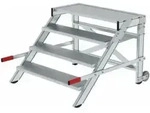 MUNK Aluminium-Arbeitspodest fahrbar Aluminium Stufenbreite 1000 mm 4 Stufen