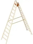 Layher Holzstehleiter 1038 2x12 Sprossen