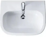 Duravit Waschtisch D-Code Med 60x46cm, m Hahnl. + Hahnloch, o. &Uuml;L, we.
