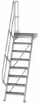 MUNK Aluminium-Treppe Plattform 60&deg; 8 Stufen