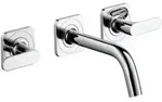 hansgrohe Fertigset Axor Citterio M UP-3-Loch-Waschtischarmatur, Ausl. 166mm, Ros.,