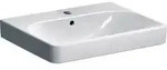 Geberit Waschtisch Smyle Square 60x48cm, we., mit Hahnloch, mit &Uuml;berlauf