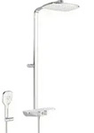 Hansa Br.THM HANSAEMOTION Wellfill AP, Batt, 3-Strahl, Glas, chr./we