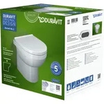 Duravit Stand-WC, Tiefsp&uuml;ler Set No. 1 mit WC-Sitz, Rimless, wei&szlig;