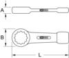 KS Tools Schlag-Ringschlüssel, tief, 46mm