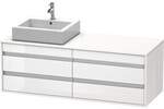 Duravit Waschtischunterschrank Ketho 140x55x49,6cm, f AWT, 4 La, B li, we hgl