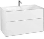 V&B Waschtischunterschrank Finion 99,6x59,1x49,8cm, Glossy white lacquer