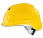 Uvex Schutzhelm uvex pheos, Gr&ouml;&szlig;e 52 cm - 61 cm, gelb, kurzer Schirm