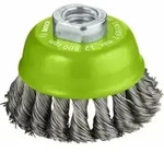 Bosch Topfb&uuml;rste Edelstahl gezopfter Draht 75 mm 0,5 mm 12500 U/ min M 14
