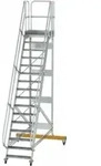 MUNK Aluminium-Plattformtreppe fahrbar 60&deg; 16 Stufen