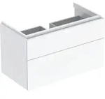 Geberit Waschtischunterschrank Xeno2 88x53x46,2cm, hochgl./we, m 2 Schubladen