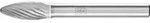 PFERD TOOLS Hartmetall Fr&auml;sstift Flamme B &Oslash; 08x20mm Schaft-&Oslash; 6 mm Z3 universal