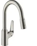 hansgrohe Sp&uuml;ltisch-Einhebelmischer 180 Focus M42 mit Ausziehbrause, 2jet,