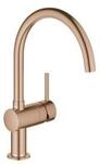 Grohe Sp&uuml;ltisch-Einhebelmischer Minta warm ss geb., schwenkb. Rohrausl, C-Ausl