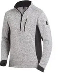 FHB Troyer PATRICK Strick-Fleece grau-schwarz M