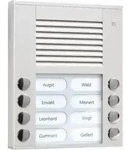 TCS T&uuml;r Control Audioau&szlig;enstation 2-reihig 8 Tasten AP silber PES08-EN/04