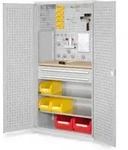 Kappes Schubladenschrank RasterPlan RAL 7035 Mod. 14 T&uuml;r innen Lochplatten