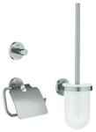 Grohe WC-Set Essentials 3 i 1, verdeckte Befestigung, Supersteel (40407DC1)