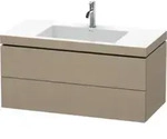 Duravit Waschtischunterschrank c-bonded L-Cube 100x48cm, 1 Hahnl., lei, 2 Schub.,