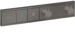 hansgrohe Fertigmontageset RainSelect UP-THM, 2 Verbr., brushed black chrome