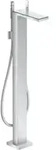 hansgrohe Wannen-Einhebelmischer Axor MyEdition A 196mm, boden, m Pl., chrom/Sp.-Glas