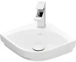 V&B Eck-Handwaschbecken Subway 3.0 32cm Schenkell., eck., m HL/o &Uuml;L, we C+