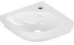 V&B Eck-Handwaschbecken Subway 3.0 32cm Schenkell., eck., m HL/o &Uuml;L, wei&szlig;
