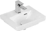 V&B Handwaschbecken Subway 3.0 37x30,5cm, eck., m HL/mit &Uuml;L, we C-plus