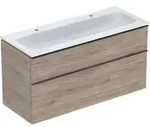 Geberit M&ouml;bel-Waschtischset iCon 120x63x48cm, we., nuss/Griff lava matt